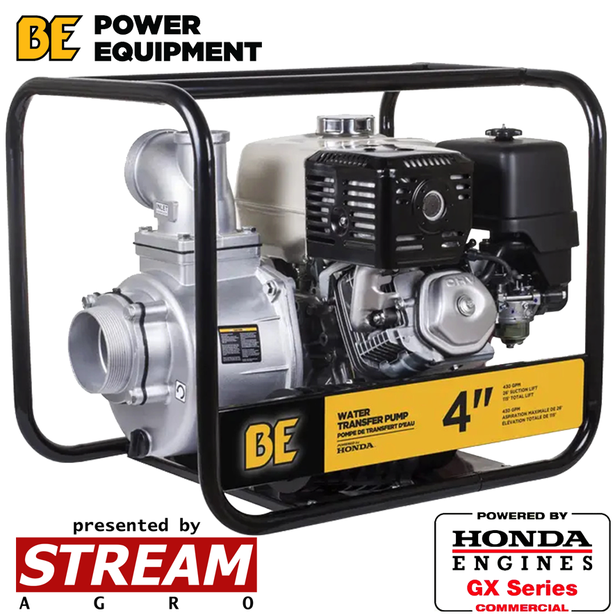 Мотопомпа BE для чистої води, 1630 л/хв (4"), фото 1