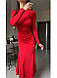 Жіноча елегантна червона сукня в підлогу дуже приваблива, фото 3