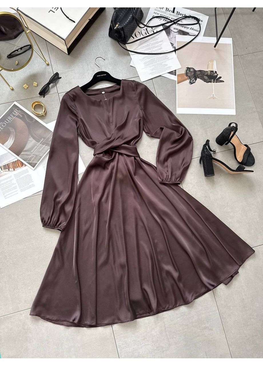 Жіноче плаття міді елегантне та витончене має x-силует 42-44 і 44-46, фото 1