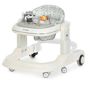 Ходунки 2в1 ME 1200 URSA White  пушер музика світло