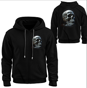 Худі на блискавці Черепа готика ВСІ Розміри