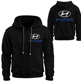 Худі на блискавці Хюндай Hyundai лого емблема авто ВСІ Розміри