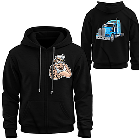 Худі на блискавці Фура вантажівка дальнобійник брутальний з тату ВСІ Розміри