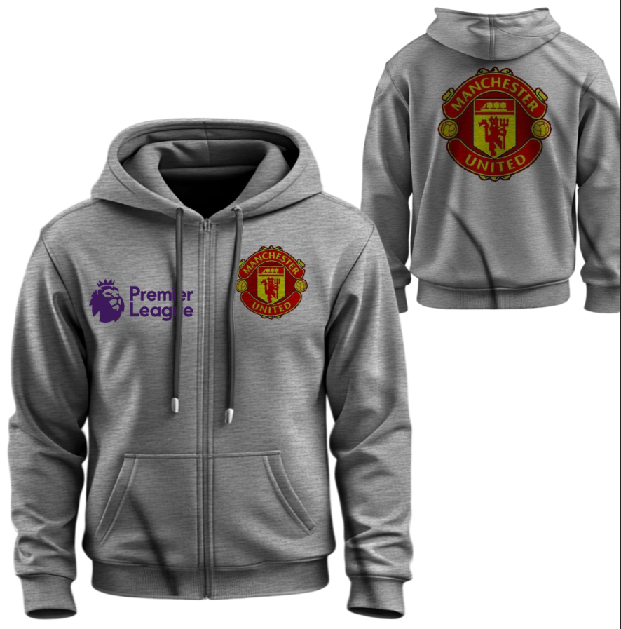 Худі на блискавці Манчестер Юнайтед футбол клуб лого емблема Англійська Прем’єр ліга 1 ВСІ Розміри, фото 1