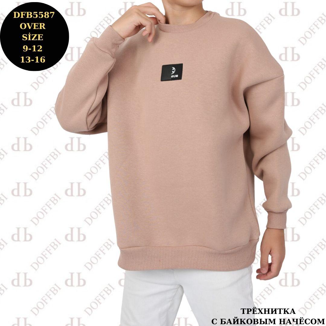 Теплий моко реглан оверсайз на хлопчиків 158,164,170,176 зросту DOFFBI Туреччина, фото 1