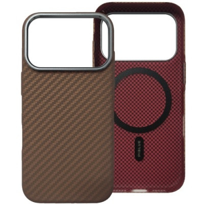 Чохол Piblue Magentic Suction MagSafe (PL-49) Carbon для Apple iPhone 17 Pro (Коричневий), фото 1