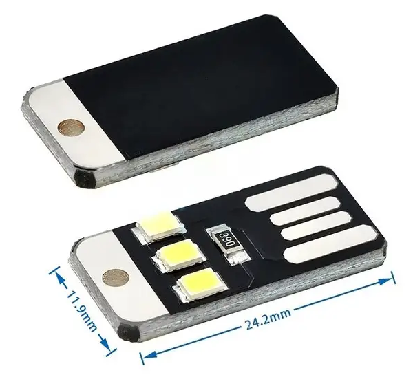 USB LED mini світильник 3 діоди SMD 2835, фото 1