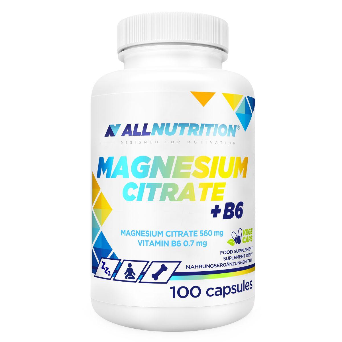 Магній + В6 AllNutrition Magnesium Citrate + B6 100 капс.