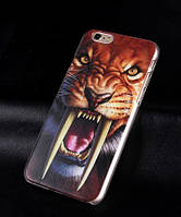 Силиконовый чехол на Iphone 6/6S с картинкой саблезубый тигр