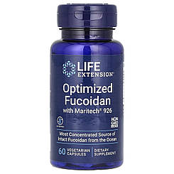 Фукоидан, Optimized Fucoidan, Life Extension, 60 капсул
