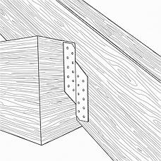Кріплення для крокв ЛІВЕ (170х35х2мм) ТМ "KOLCHUGA" (Кольчуга) (40305244), фото 5