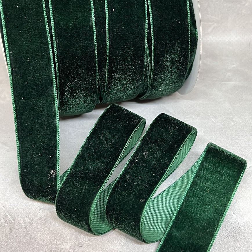 Велюр стрічка, ширина 2 см , колір- смарагдовий, арт 019670, відрізок 1 метр, Смарагдовий, фото 1