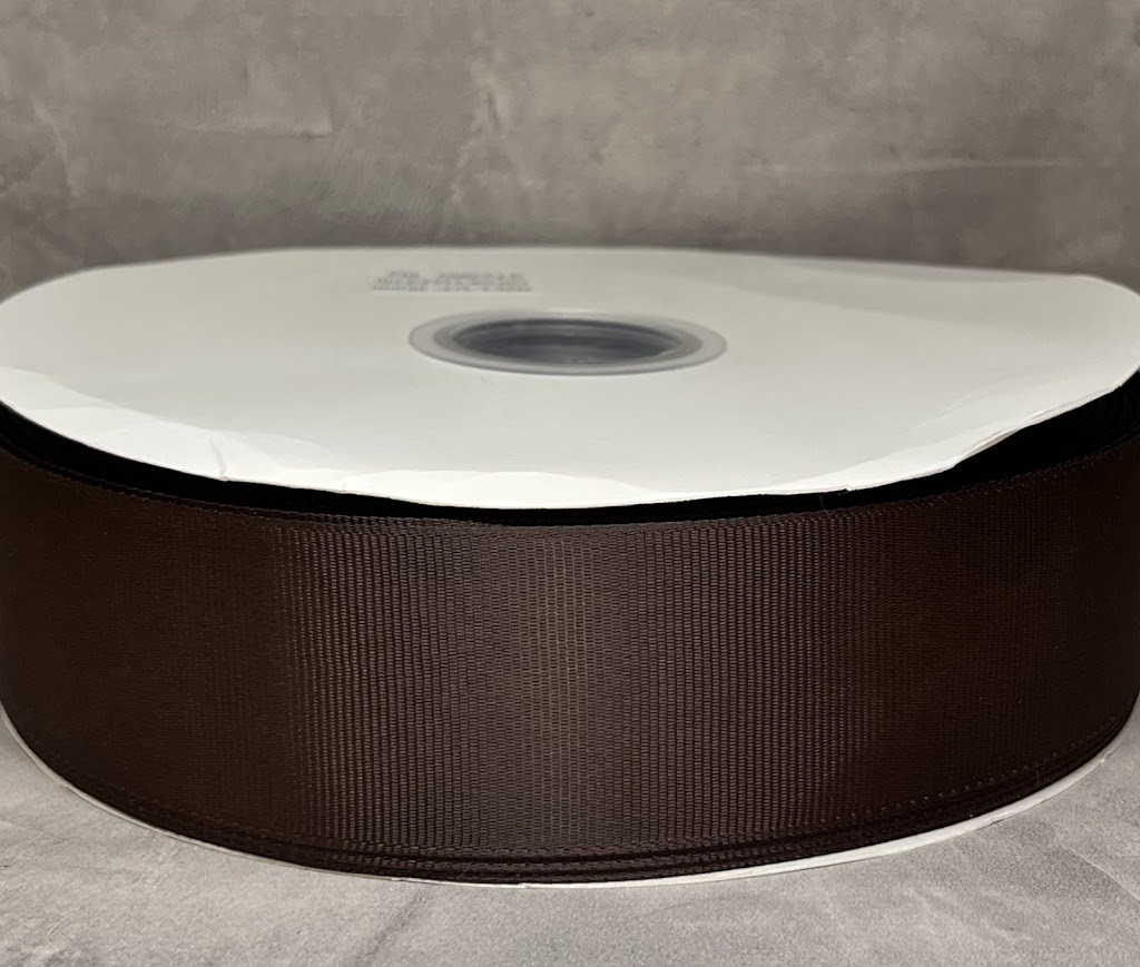 Репсова стрічка 3,8 см, колір коричневий (шоколад), відрізок 1 метр, арт 019639, Коричневий, фото 1