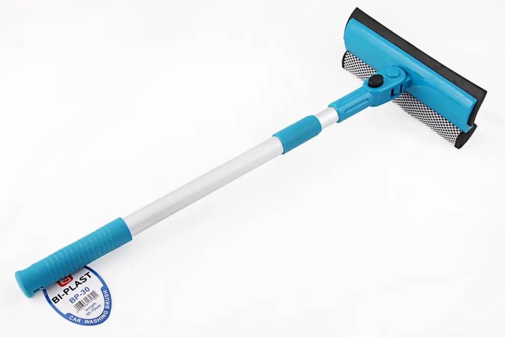 Губка для скла 21 см 52-75 см "Bi-Plast" телескоп. зі шкребком, фото 1