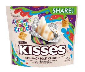 Шоколадні цукерки Hershey's Kisses Cinnamon Toast Crunch Flavored Candy 255г