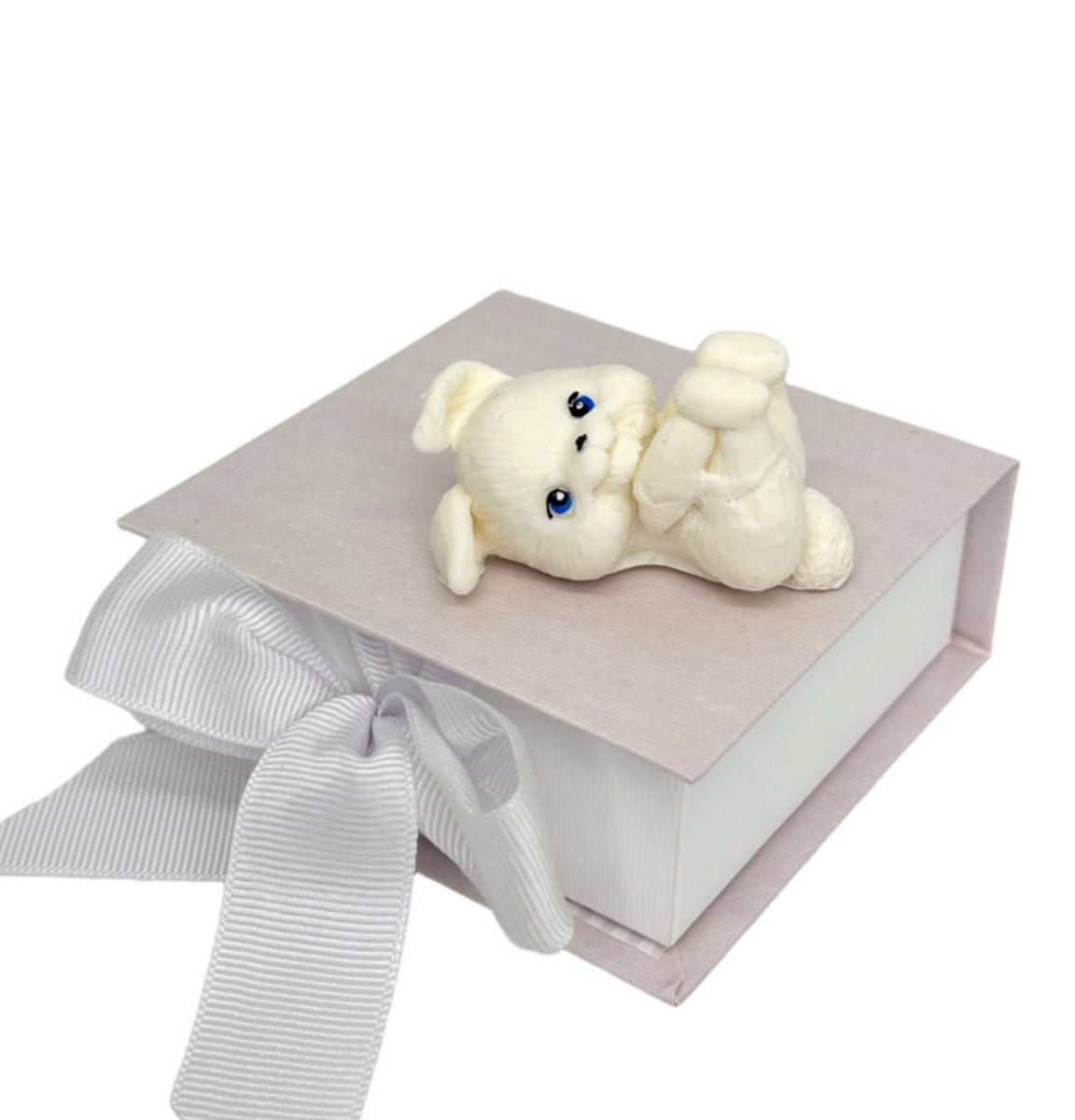 Кондитерська прикраса "Зайчик на спинці", фото 1