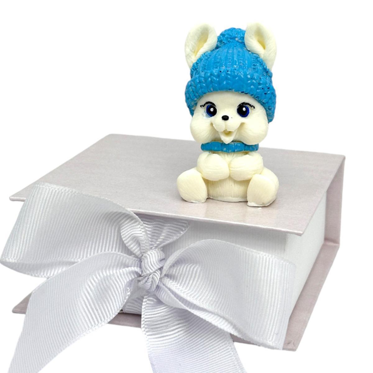 Кондитерська прикраса "Зайчик в блакитній шапочці з вушками", фото 1