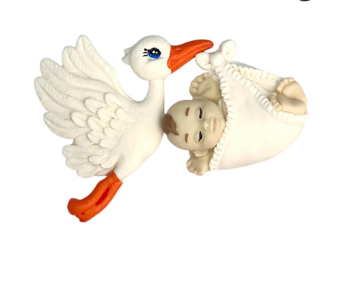 Кондитерська прикраса "Лелека з немовлям", фото 1