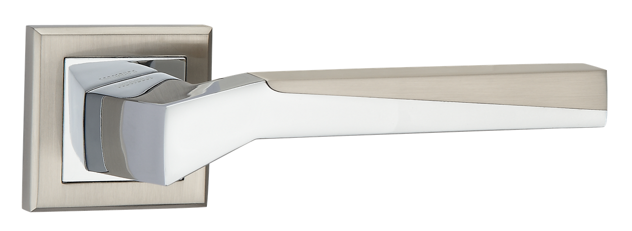 Ручки дверні MVM Z-1319 SN/CP матовий нікель/хром NEO, фото 1