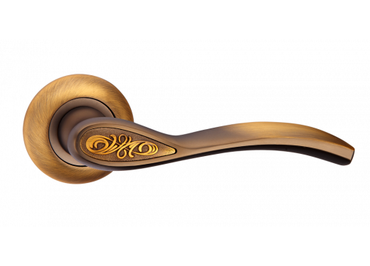 Ручки дверні mvm Z-1313 MACC "MIRA" матова бронза, фото 1