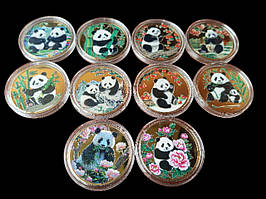 Набір з 10 штук китайських пам'ятних монет з великим пандою, щасливі пам'ятні медалі, подарунки на свята