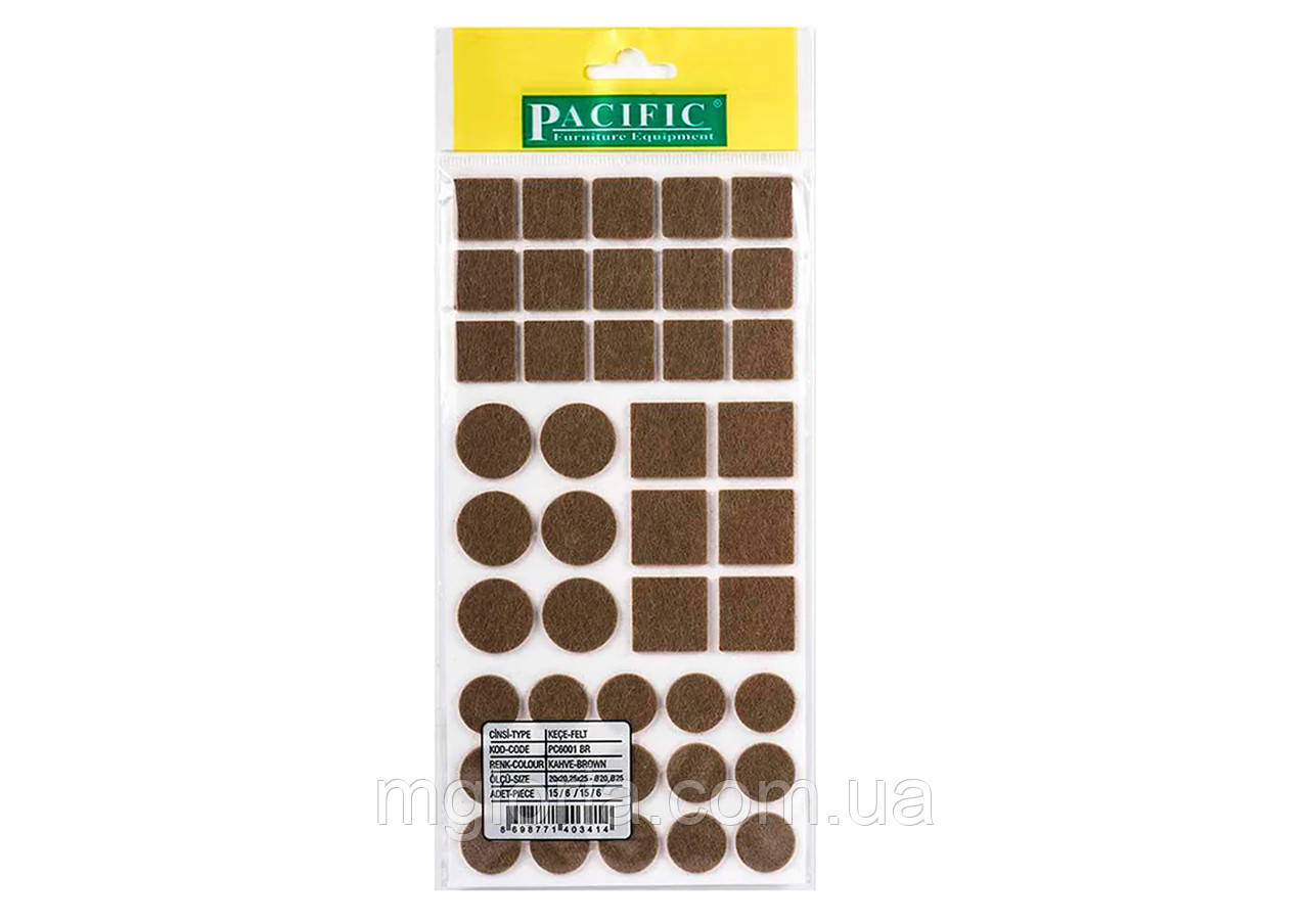 Підп'ятник повстяний самоклеючийся коричневий набор