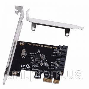 PCIe контроллер 2 порта SATA 3 III 6.0Gbps SSU