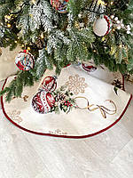 Спідниця килимок під ялинку Новорічна гобелен 90 см. ALLOVER34278