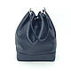 Жіноча шкіряна сумка 17 синя, фото 6