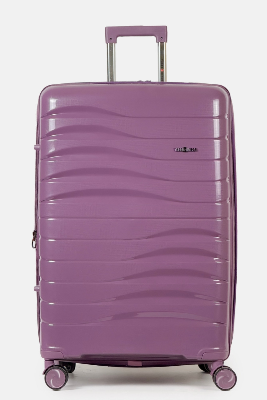 Велика пластикова валіза Three Birds 2025-05-1PR фіолетова, фото 1