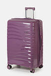 Велика пластикова валіза Three Birds 2025-05-1PR фіолетова, фото 3