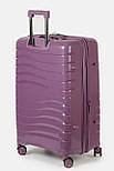 Велика пластикова валіза Three Birds 2025-05-1PR фіолетова, фото 5