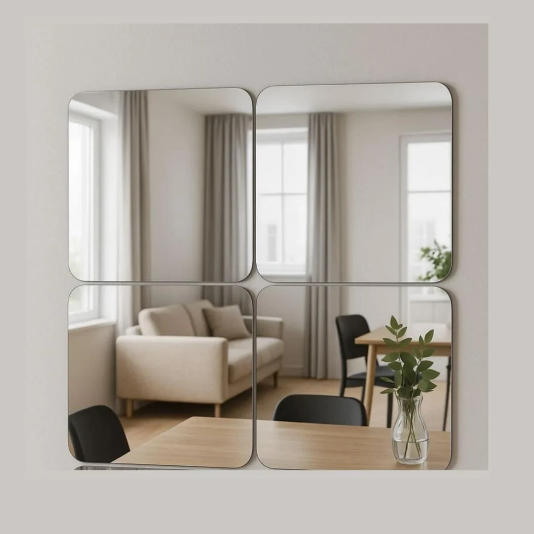 Квадратне м'яке дзеркало 30х30см, фото 1