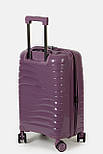 Маленька пластикова валіза ручна поклажа Three Birds 2025-05-3PR фіолетова, фото 5