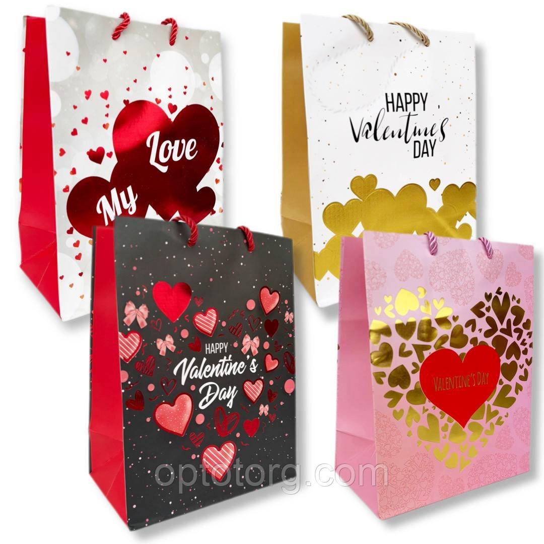 Пакети подарункові з ручками  23*18 см, фото 1