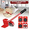 Набір для переміщення важких предметів, меблів і техніки Moving Helpers 5 в 1 переносний підіймач до 150 кг, фото 8