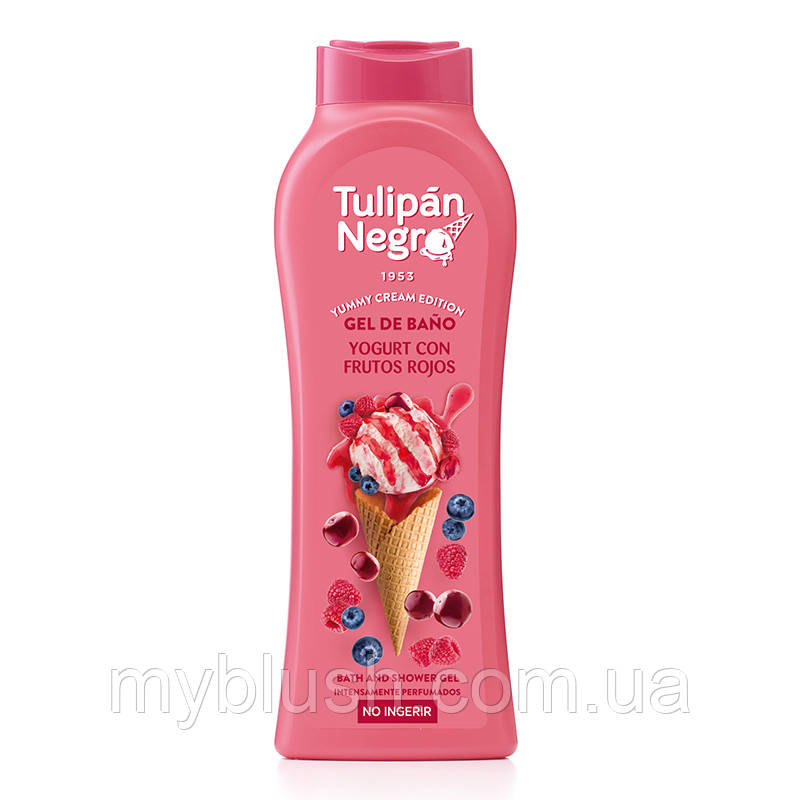 Гель для душу TULIPAN NEGRO YUMMY CREAM Ягідний йогурт 650 мл, фото 1