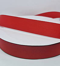 Репсова стрічка 2,5см. 1м. Колір  червоний.