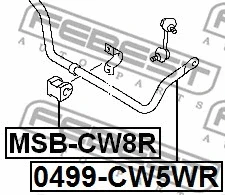 Втулка Заднього Стабілізатора D20 Citroen C-CROSSER ENTERPRISE, Lancer Febest, фото 1