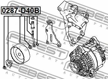 Ролик приводного ременя Nissan NAVARA NP300 Febest, фото 1