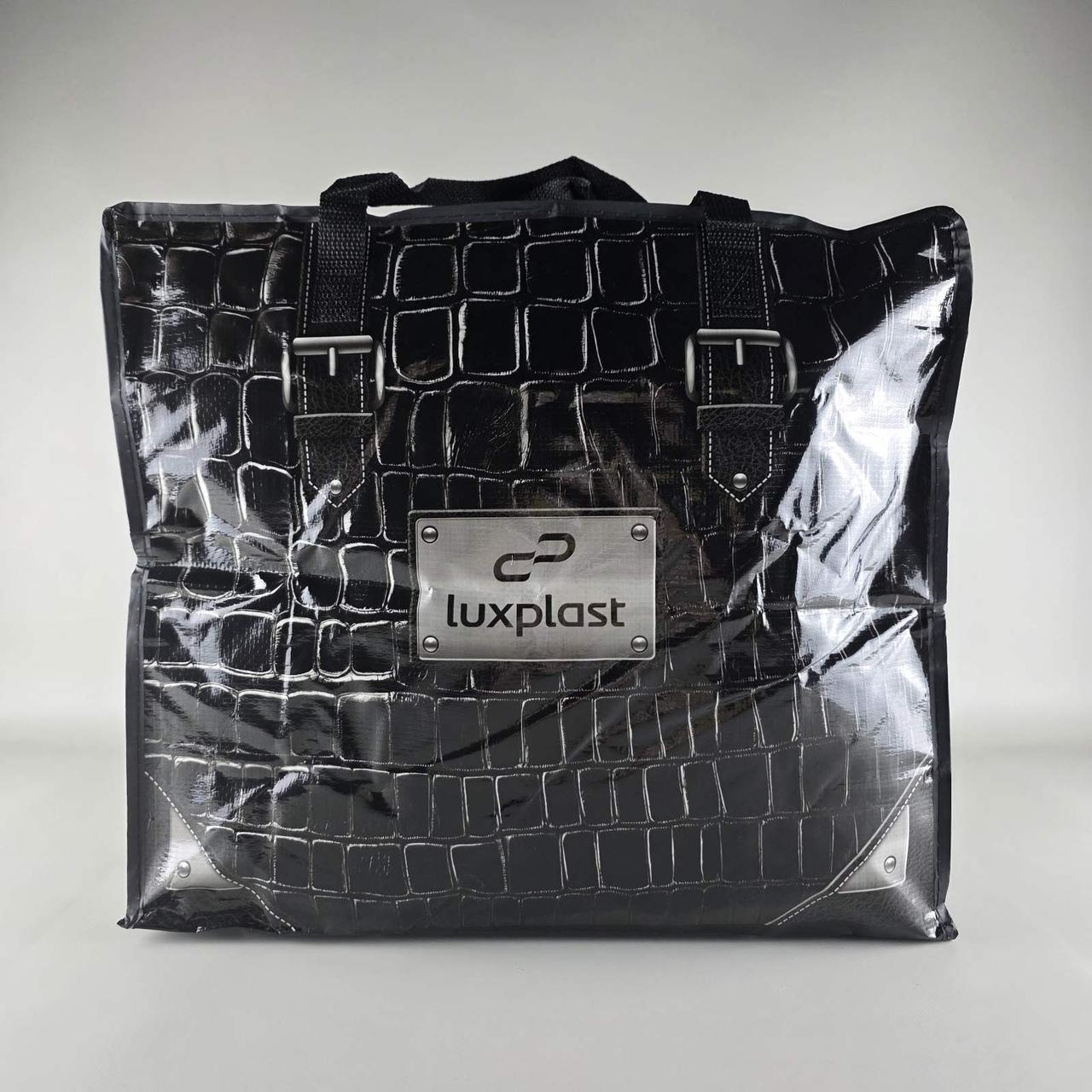 Поліпропіленова сумка господарська з кольоровим малюнком No3 Чорна Шкіра (1 шт.), фото 1