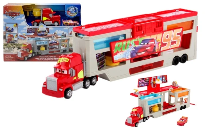 Тачки Трейлер Мак Вантажівка та Маквін змінює колір Disney Pixar Cars Mack Truck Color Changers, Mattel, фото 1