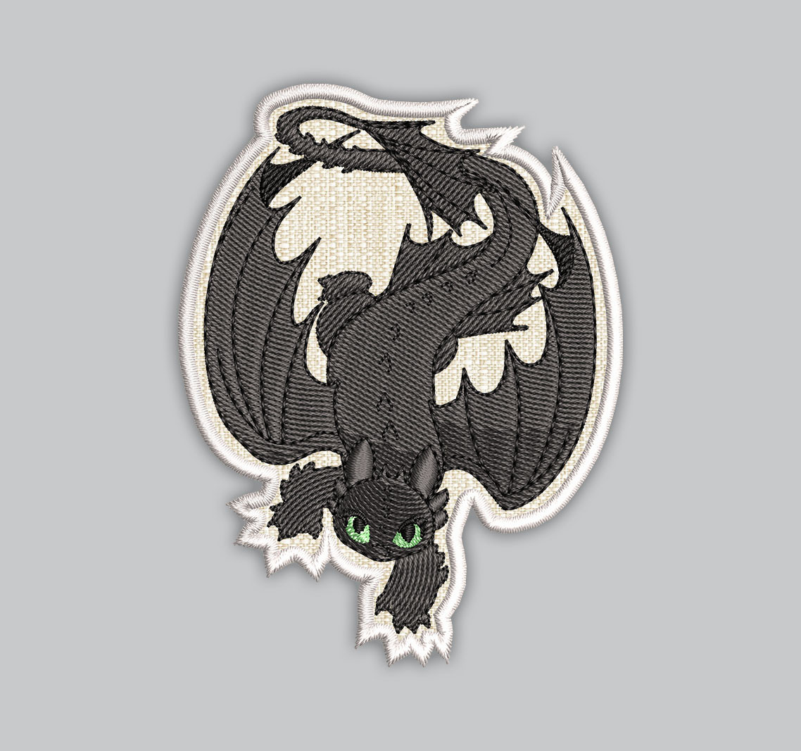 Шеврон Беззубик «Як приручити дракона» 9 см, фото 1