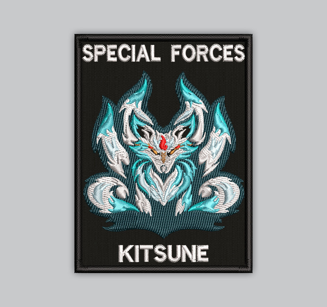 Шеврон "Кіцуне, дев'ятивостим лисицем" «SPECIAL FORCES KITSUNE» 9*6.7 см, фото 1