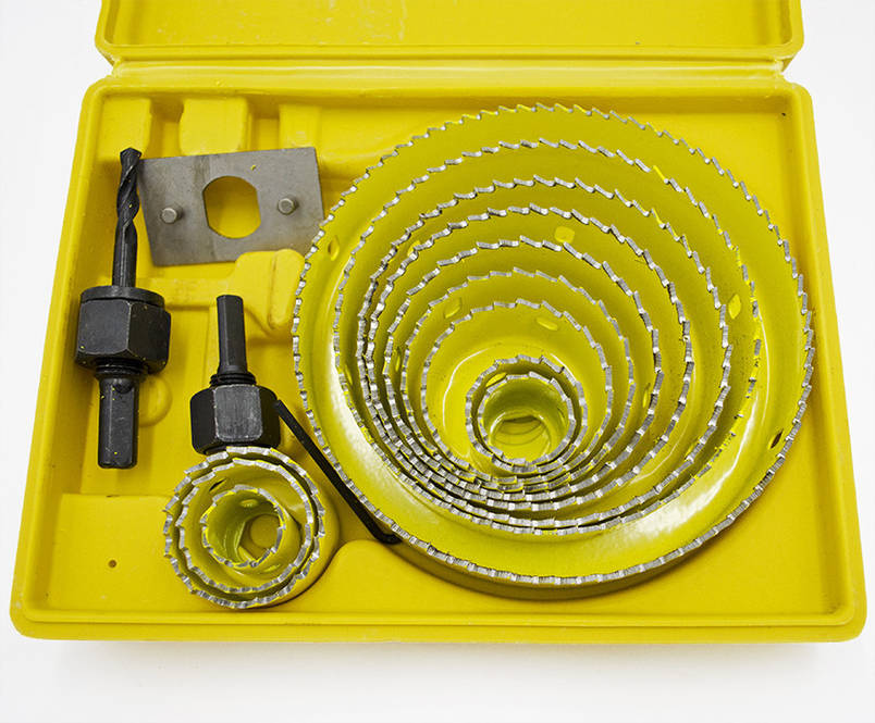 Набір кільцевих, корончастих свердел, коринок для дерева гіпсокартону (19мм-127мм), фото 1