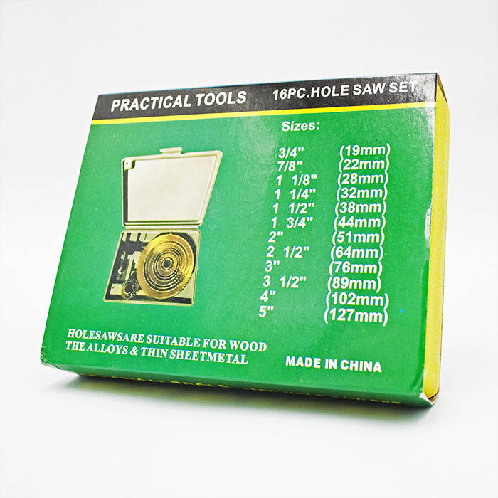 Набір кільцевих, корончастих свердел, коринок для дерева гіпсокартону (19мм-127мм), фото 2