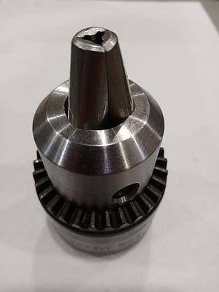 Патрон для дриля Peacock з ключем, конус В18,діаметр 3-16 мм, фото 4