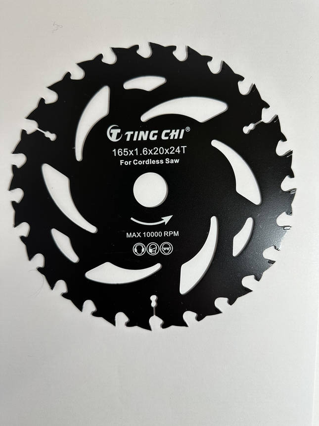 Пильний диск по дереву 165×20×24 зуба з твердосплавними (побідитовими) напайками, фото 1