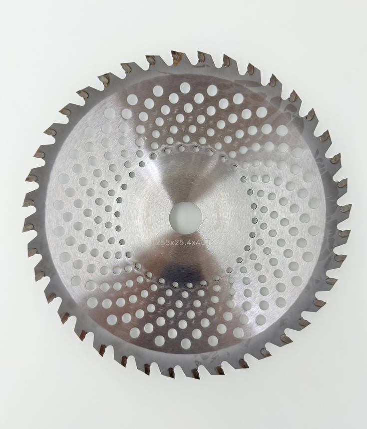 Диск на тример, мотокосу 255 мм, 40 зубів, посадка 25,4 мм, вигнутий, з посиленою твердосплавною (побідитовою) напайкою, фото 3
