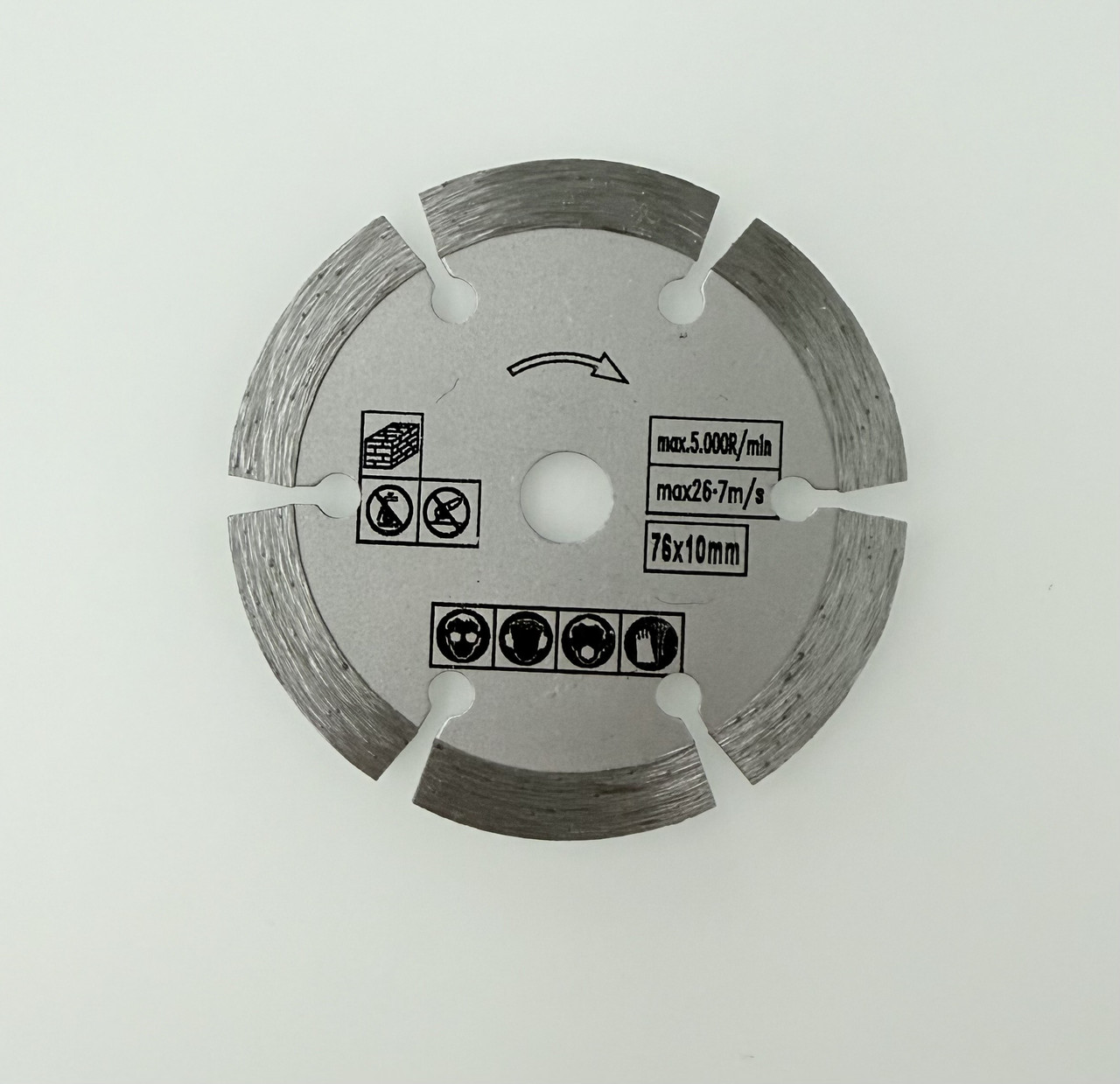 Алмазний диск по бетону та цеглі KINGLION 76 мм (посадка 10 мм) для міні-УШМ